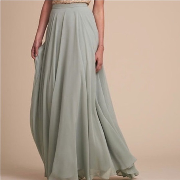 Jenny Yoo Collection Luxe Chiffon Blue Skirt Size 0 - Picture 2 of 6